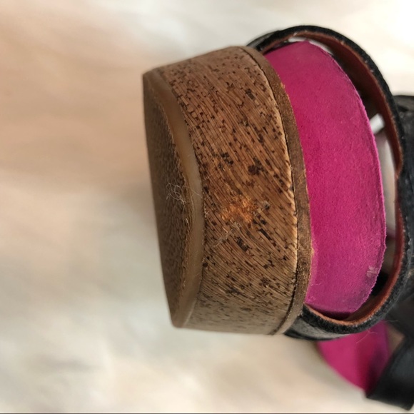 Lucky Brand Penrose Black Leather Platform Wedge - Picture 6 of 8